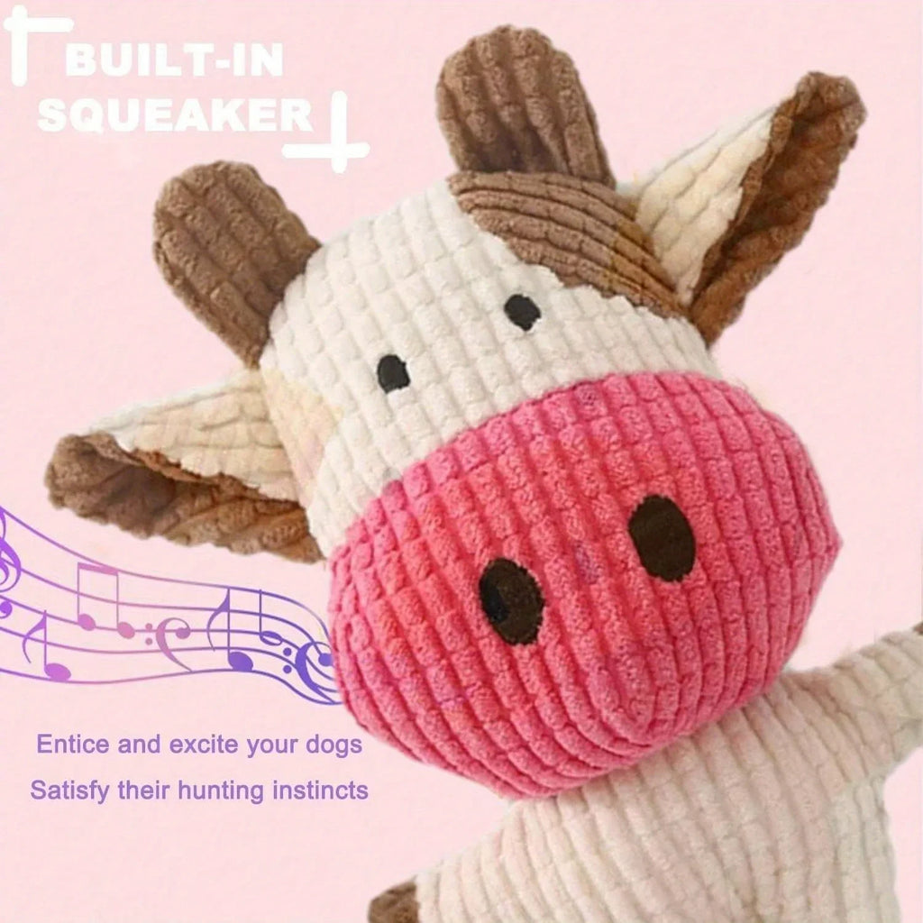 Fun Pet Toy Cow Shape