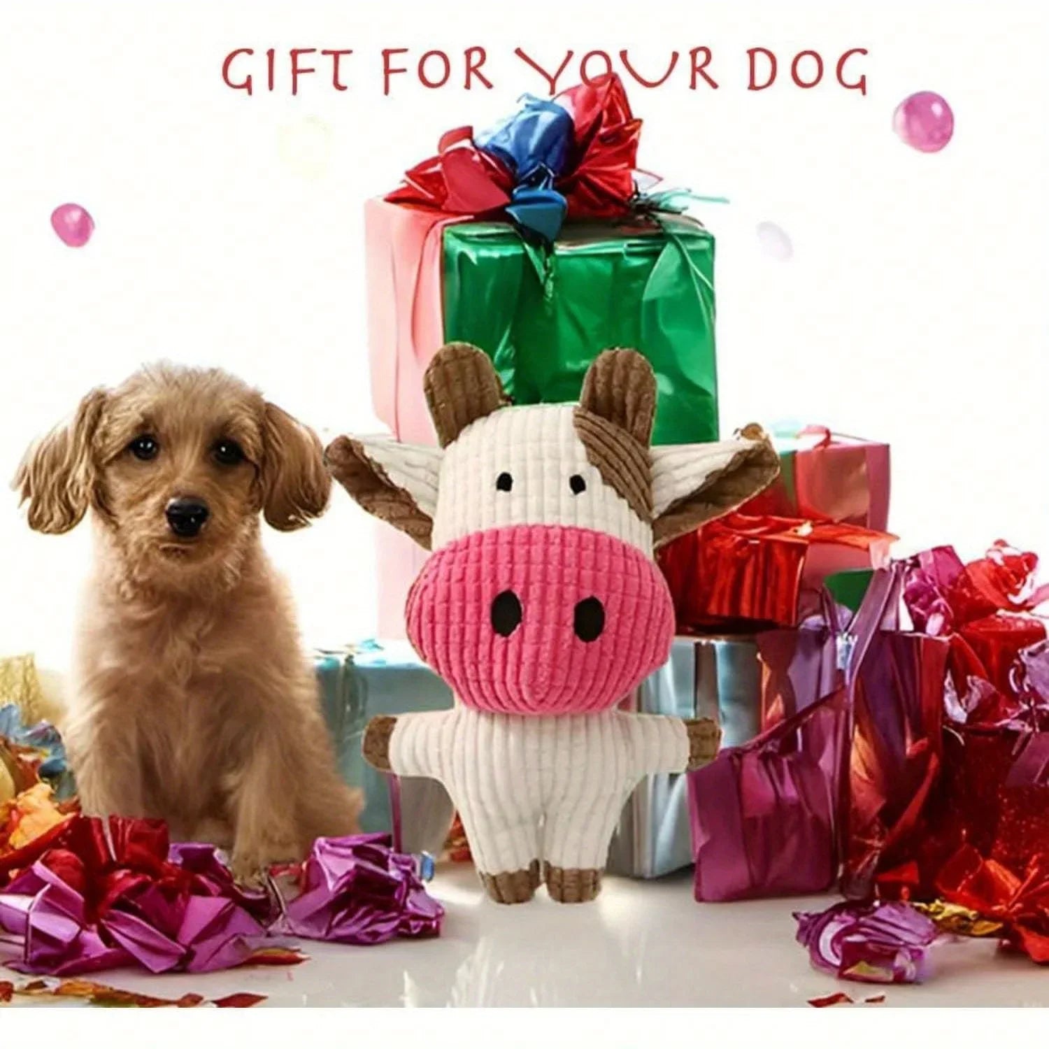 Fun Pet Toy Cow Shape