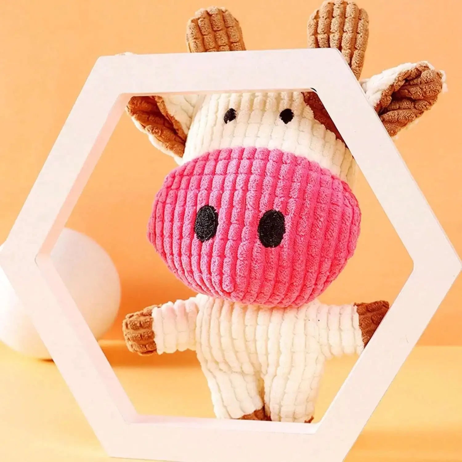 Fun Pet Toy Cow Shape