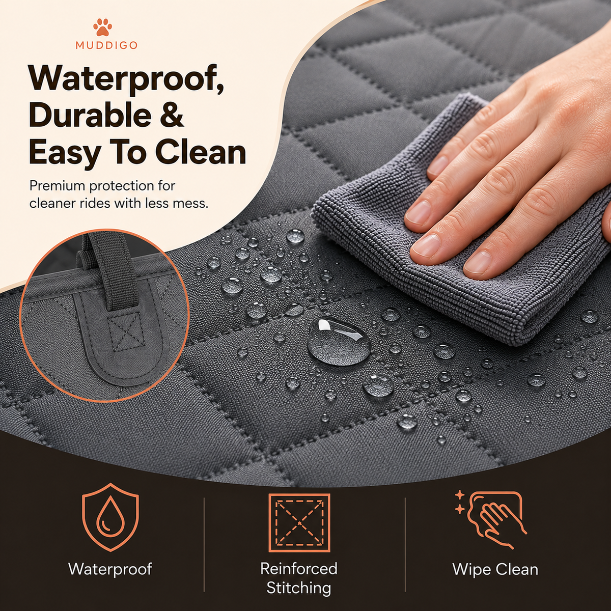 CleanRide Waterproof Dog Car Hammock