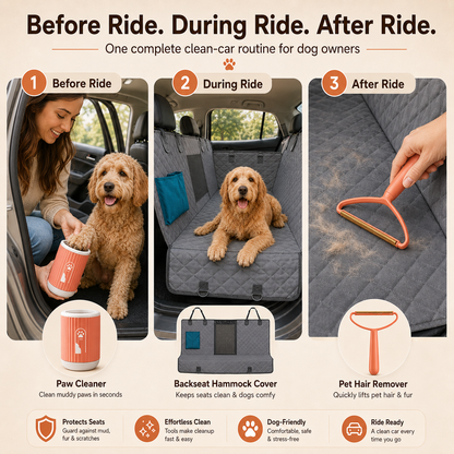 CleanRide Waterproof Dog Car Hammock